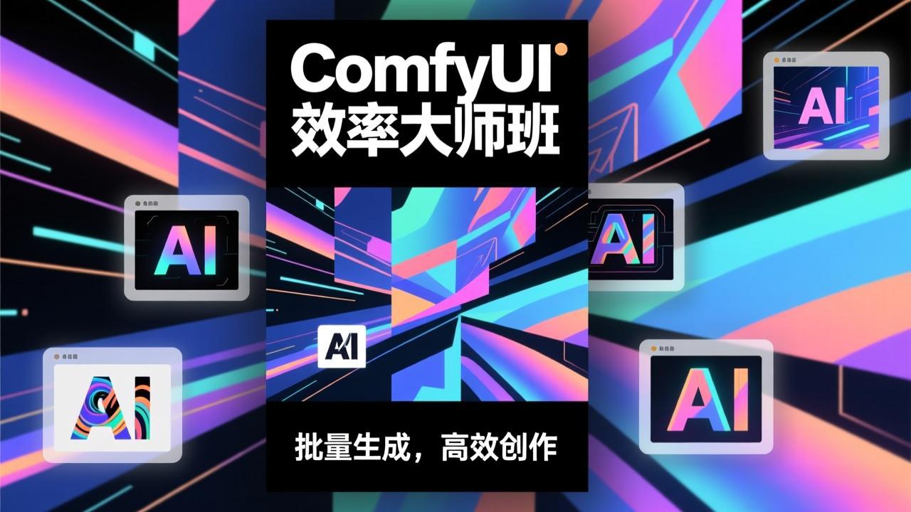 ComfyUI效率大师班：工作流搭建，批量生成，将个人AI出图效率提升5-10倍，月接单收入1-3万-谷进海小站