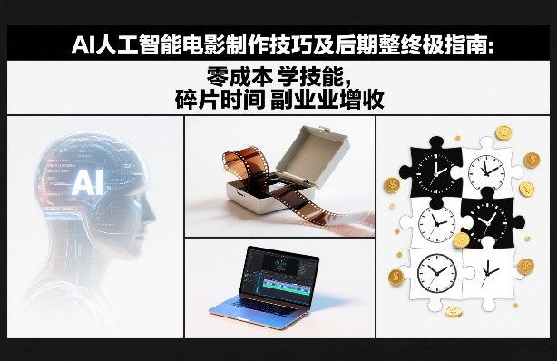 AI人工智能电影制作技巧及后期完整终极指南：零成本学技能，碎片时间副业增收-谷进海小站