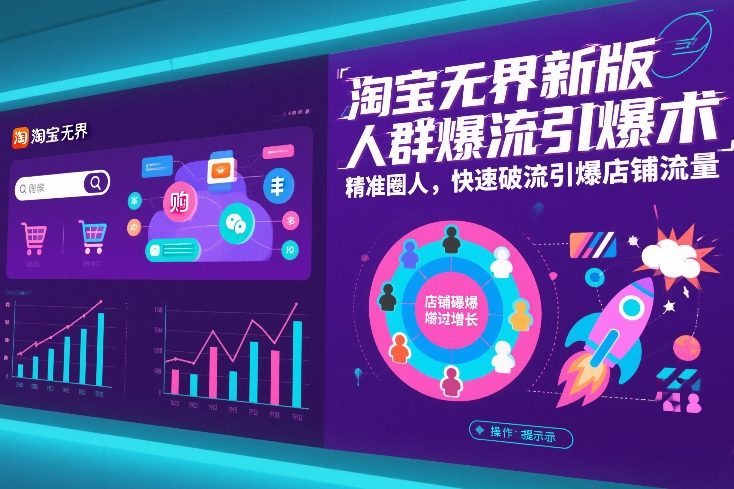 淘宝无界新版人群爆流引爆术，精准圈人，快速破流引爆店铺流量-谷进海小站