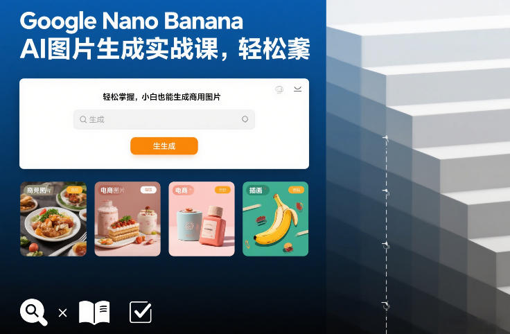 Google Nano Banana AI图片生成实战课，轻松掌握，小白也能生成商用图片-谷进海小站