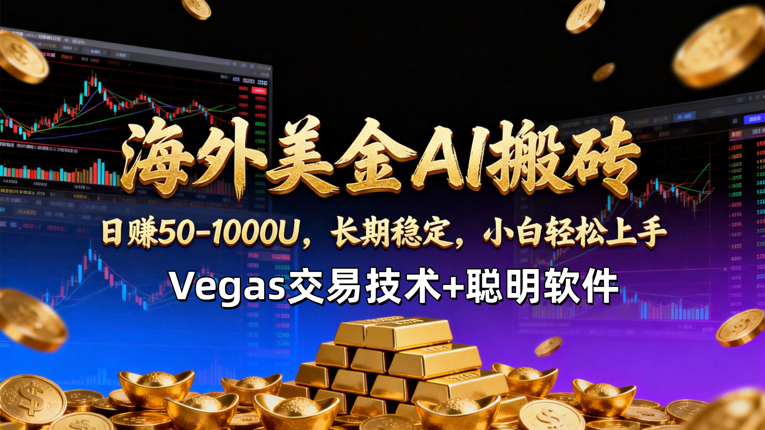 【海外美金AI搬砖】Vegas交易技术+聪明软件，日赚50-1000U，长期稳定，小白轻松上手。-谷进海小站