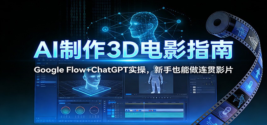 AI制作3D电影指南：Google Flow+ChatGPT实操，新手也能做连贯影片-谷进海小站