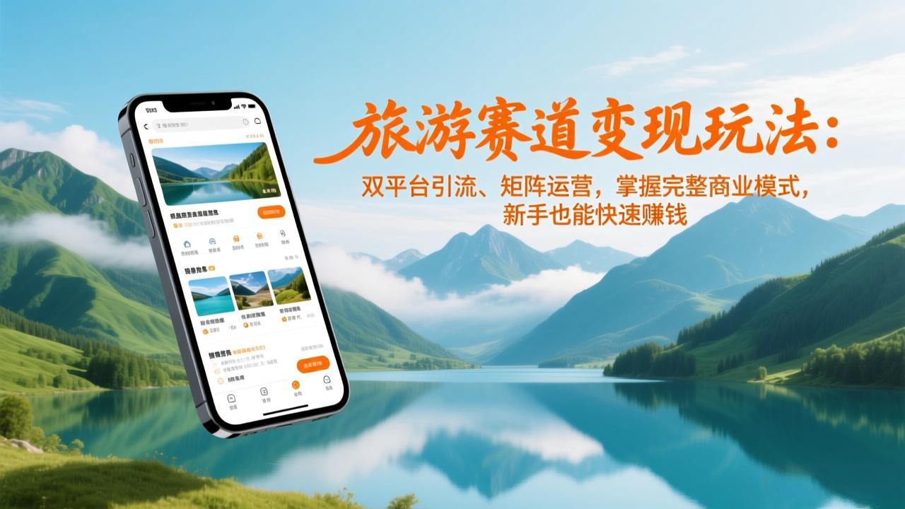 旅游赛道变现玩法：双平台引流、矩阵运营，掌握完整商业模式，新手也能快速赚钱-谷进海小站