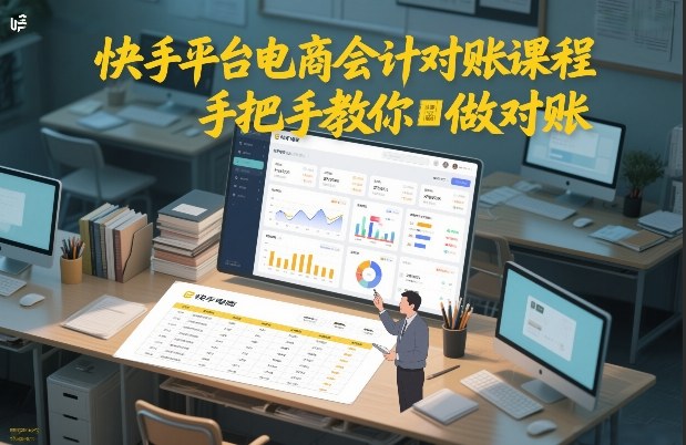 快手平台电商会计对账课程，手把手教你做对账-谷进海小站
