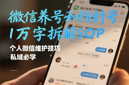 微信养号和防封号1万字拆解SOP，个人微信维护技巧，私域必学【文档】-谷进海小站