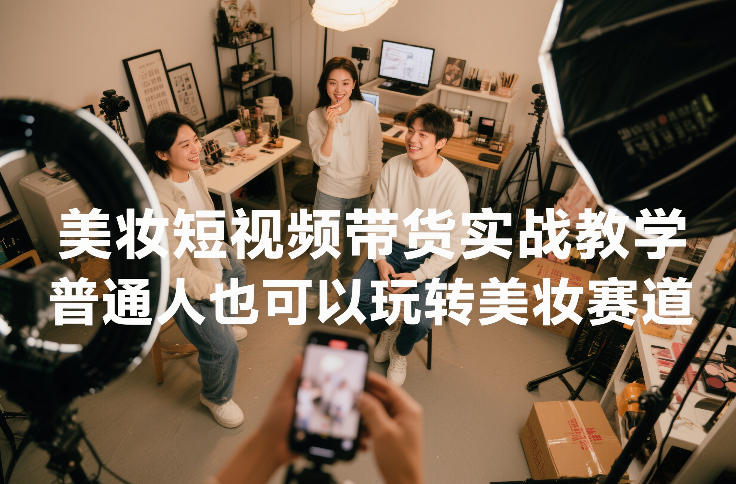 美妆短视频带货实战教学，普通人也可以玩转美妆赛道-谷进海小站