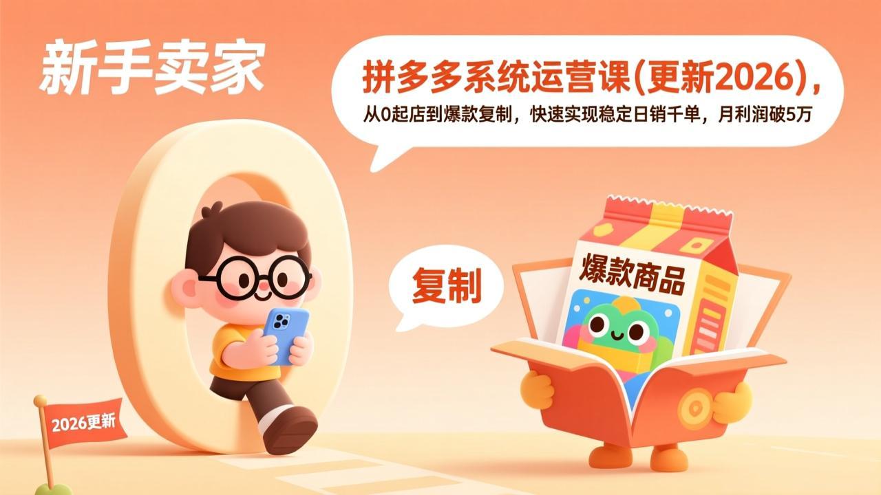 拼多多系统运营课(更新2026-谷进海小站