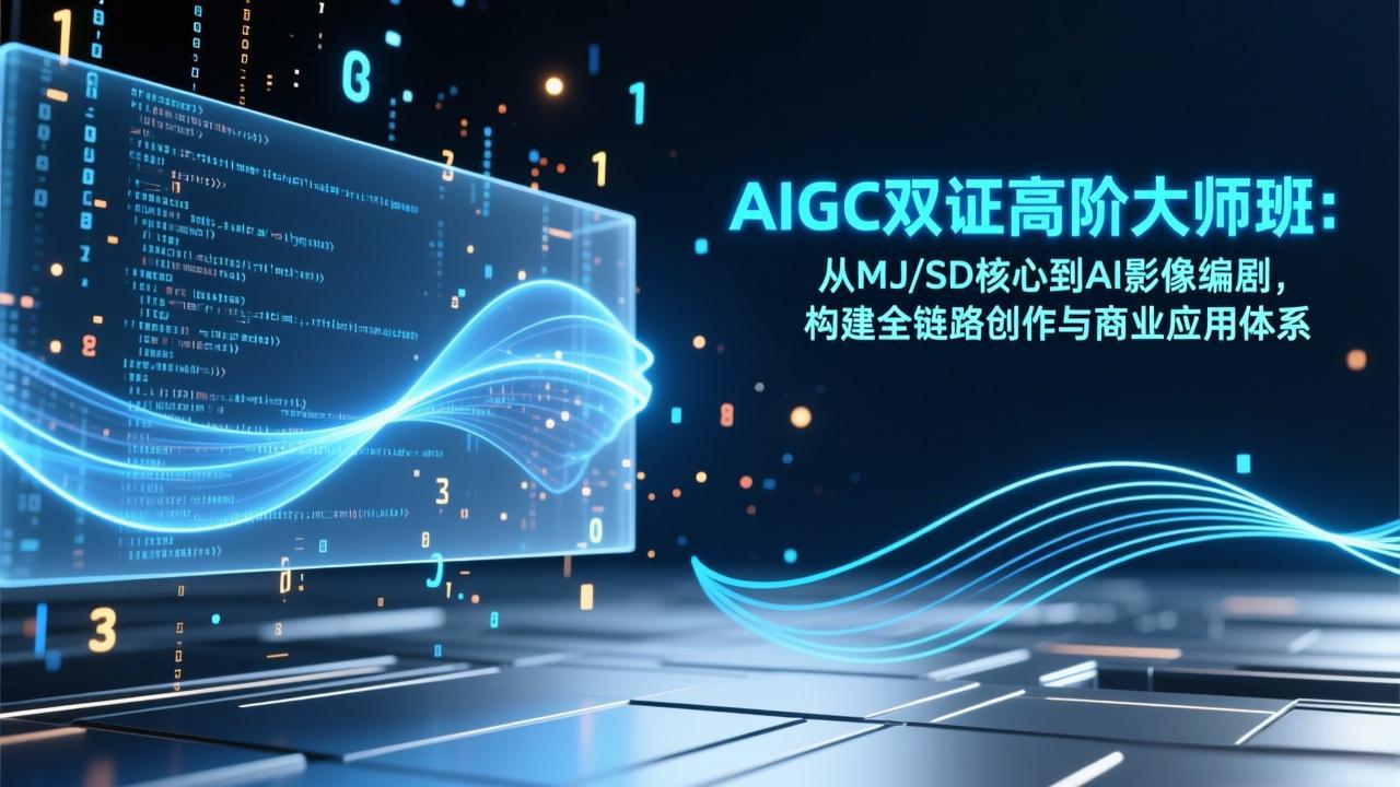 AIGC双证高阶大师班：从MJ/SD核心到AI影像编剧，构建全链路创作与商业应用体系-谷进海小站