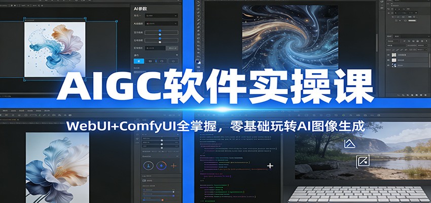AIGC软件实操课：WebUI+ComfyUI全掌握，零基础玩转AI图像生成-谷进海小站