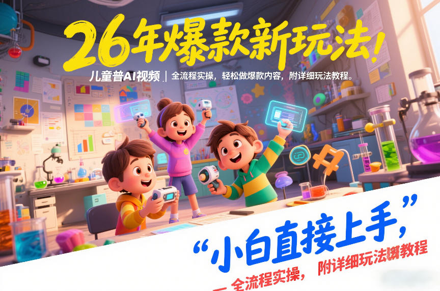 26年爆款新玩法，儿童科普AI视频，全流程实操，轻松做爆款内容，小白直接上手，附详细玩法教程-谷进海小站