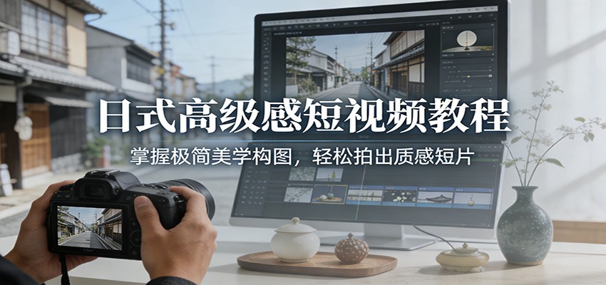 日式高级感短视频教程：掌握极简美学构图，轻松拍出质感短片-谷进海小站
