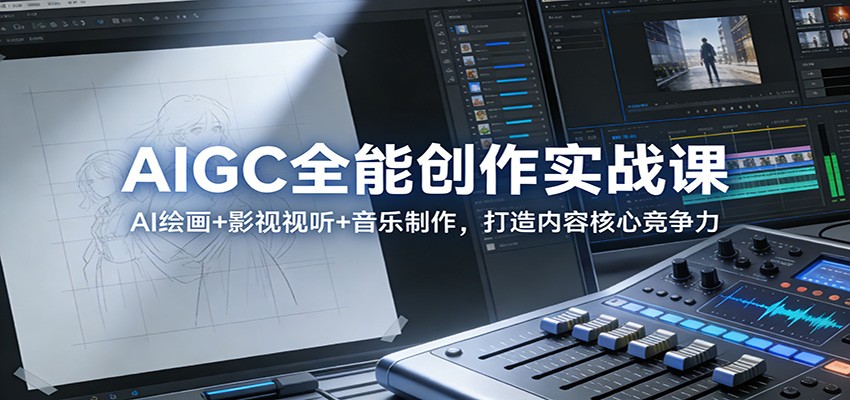 AIGC全能创作实战课：AI绘画+影视视听+音乐制作，打造内容核心竞争力-谷进海小站