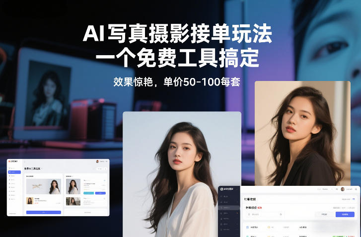 AI写真摄影接单玩法，一个免费工具搞定，效果惊艳，单价50-100每套-谷进海小站