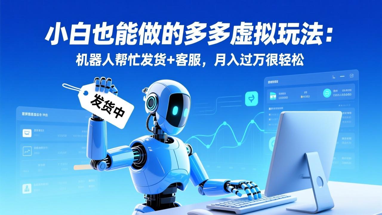 小白也能做的多多虚拟玩法：机器人帮忙发货+客服，月入过万很轻松-谷进海小站