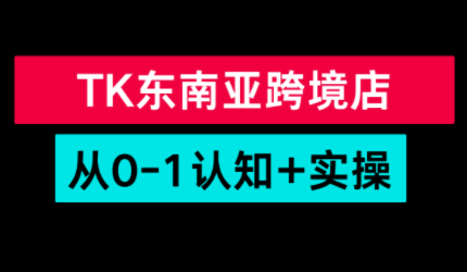 TikTok东南亚跨境从0-1认知实操课-谷进海小站
