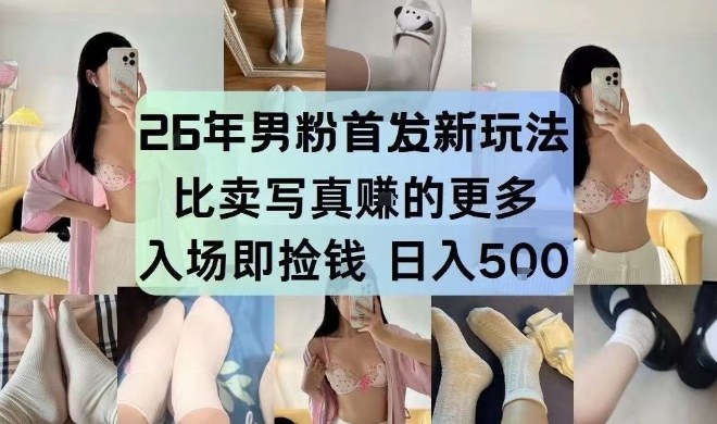 26年男粉首发最新3.0玩法，独此一家，比卖写真賺的更多，入场即捡钱，日入5张【揭秘】-谷进海小站