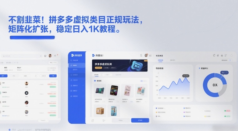 不割韭菜！拼多多虚拟类目正规玩法，矩阵化扩张，稳定日入1K教程【揭秘】-谷进海小站