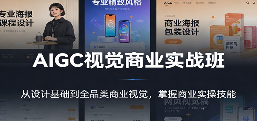 AIGC视觉商业实战班：从设计基础到全品类商业视觉，掌握商业实操技能-谷进海小站