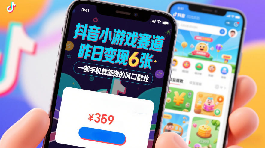 抖音小游戏赛道，昨日变现600+，零基础一部手机就能做的风口副业【揭秘】-谷进海小站