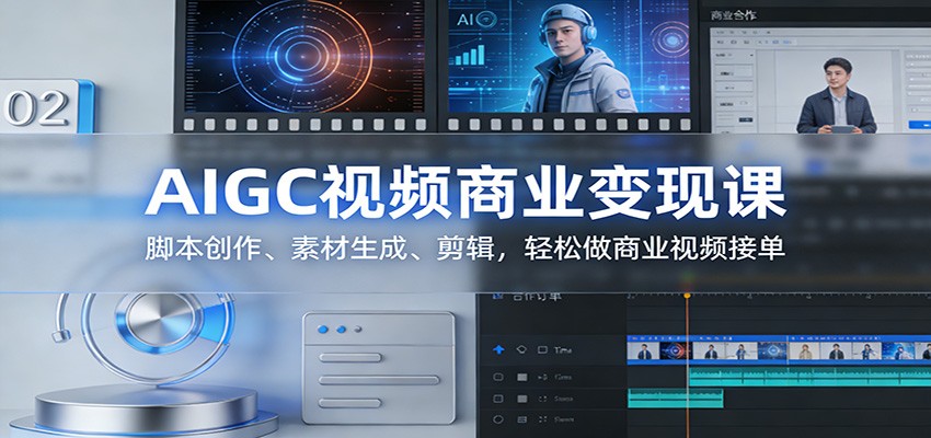 AIGC视频商业变现课:脚本创作、素材生成、剪辑,轻松做商业视频接单-谷进海小站