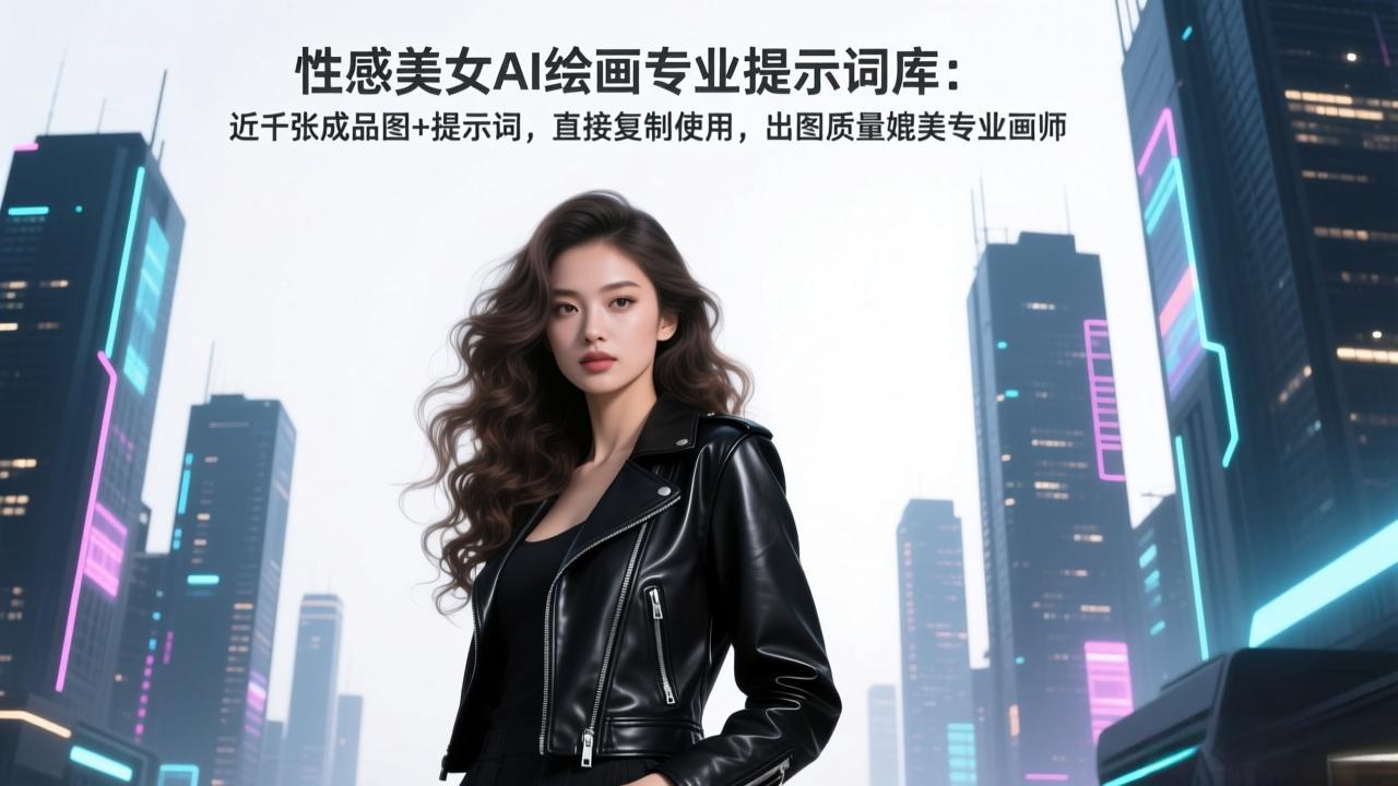 性感美女AI绘画专业提示词库：近千张成品图+提示词，直接复制使用，出图质量媲美专业画师-谷进海小站