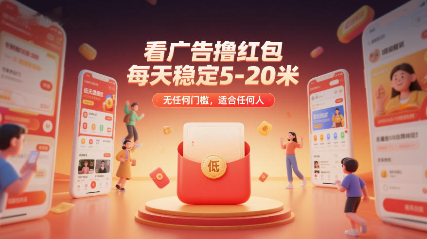 看广告撸红包，每天稳定5-20米，无任何门槛，适合任何人-谷进海小站