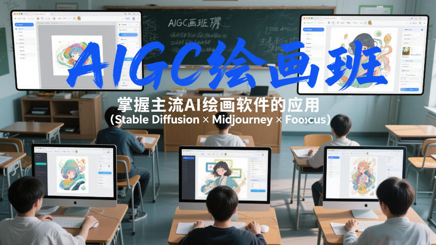 AIGC绘画班，掌握主流Ai绘画软件的应用(Stable Diffusion x Midjourney x Fooocus)-谷进海小站