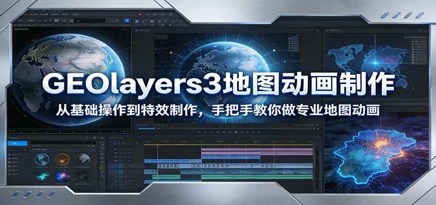 GEOlayers3地图动画制作：从基础操作到特效制作，手把手教你做专业地图动画-谷进海小站