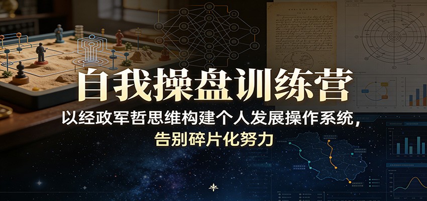 自我操盘训练营：以经政军哲思维构建个人发展操作系统，告别碎片化努力-谷进海小站