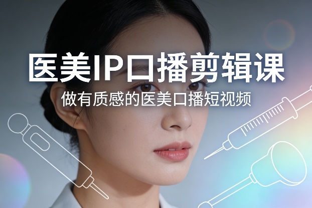 医美IP口播剪辑课，做有质感的医美口播短视频-谷进海小站