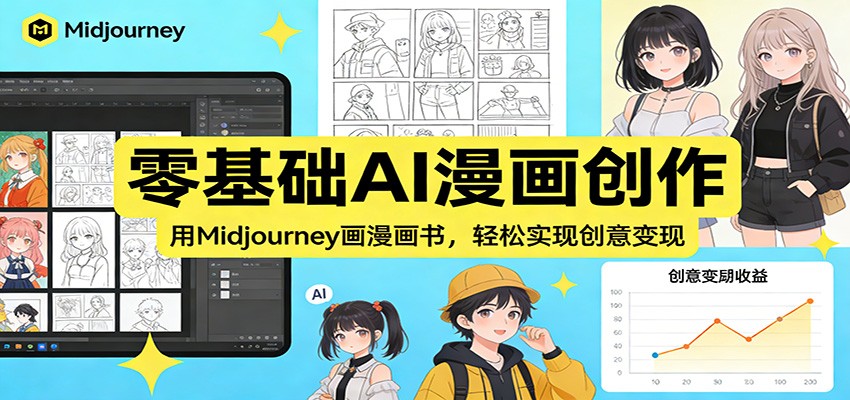 零基础AI漫画创作：用Midjourney画漫画书，轻松实现创意变现-谷进海小站