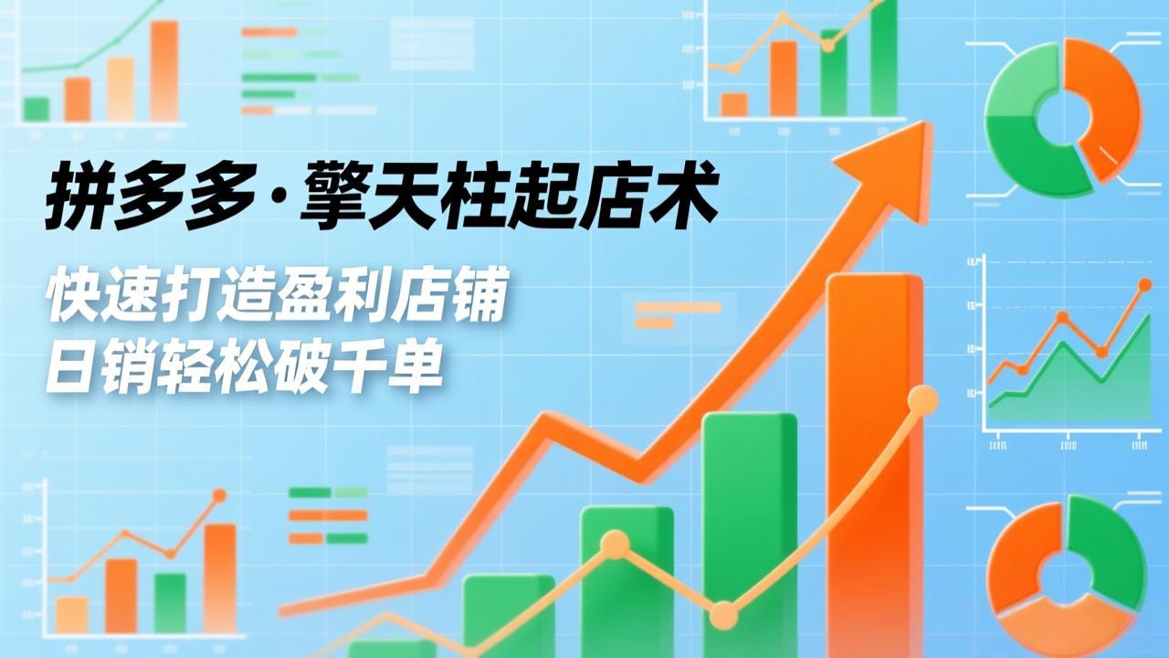 拼多多·擎天柱起店术，爆流布局、利润起飞、不断流，快速打造盈利店铺，日销破千单(更新-谷进海小站