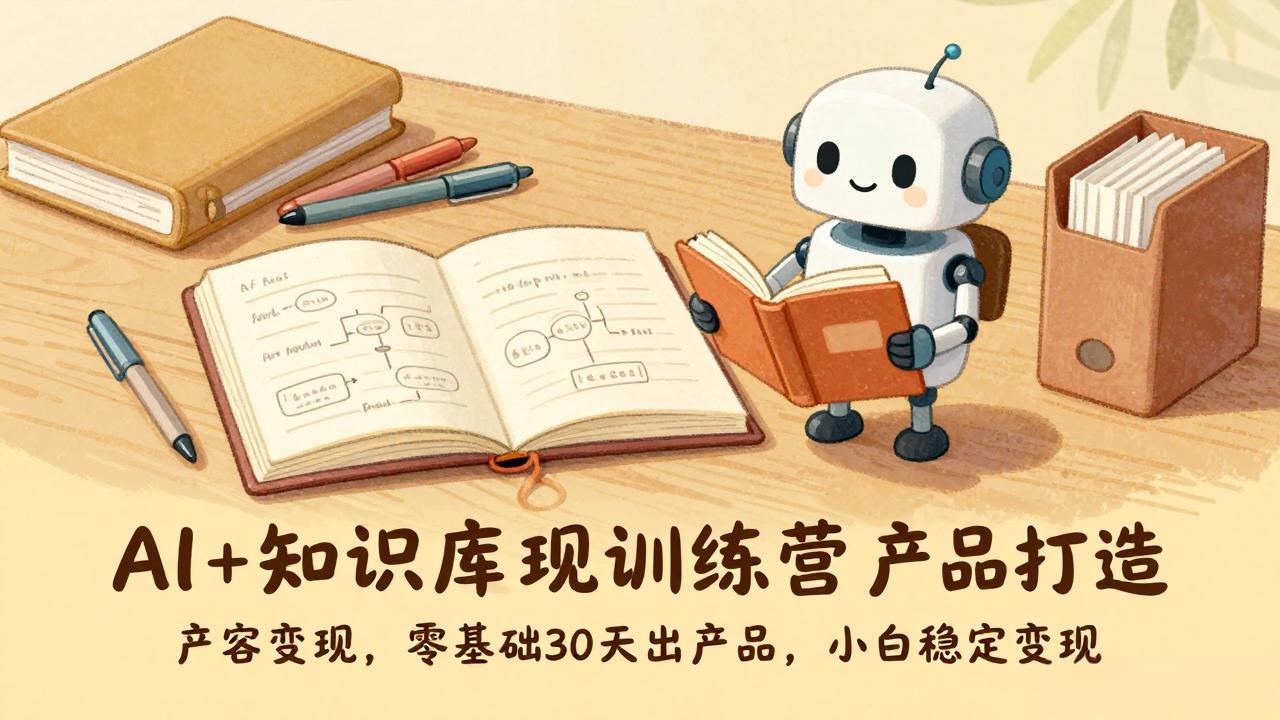 AI+知识库变现训练营，产品打造、内容创作、全平台变现，零基础30天出产品，小白稳定变现-谷进海小站