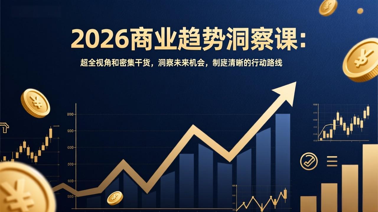 2026商业趋势洞察课：超全视角和密集干货，洞察未来机会，制定清晰的行动路线-谷进海小站