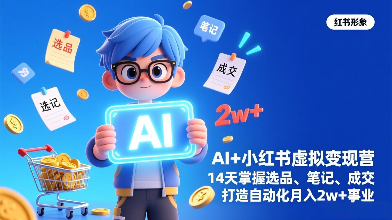 AI+小红书虚拟变现营(完结-谷进海小站
