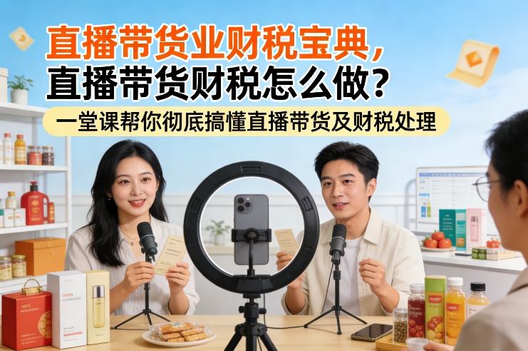直播带货业财税宝典，直播带货财税怎么做？一堂课帮你彻底搞懂直播带货及财税处理-谷进海小站