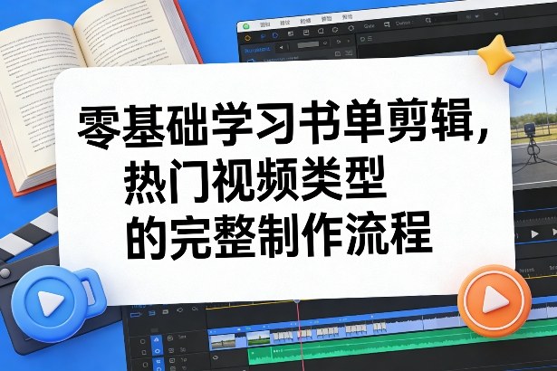 零基础学习书单剪辑，热门视频类型的完整制作流程(更新2026)-谷进海小站