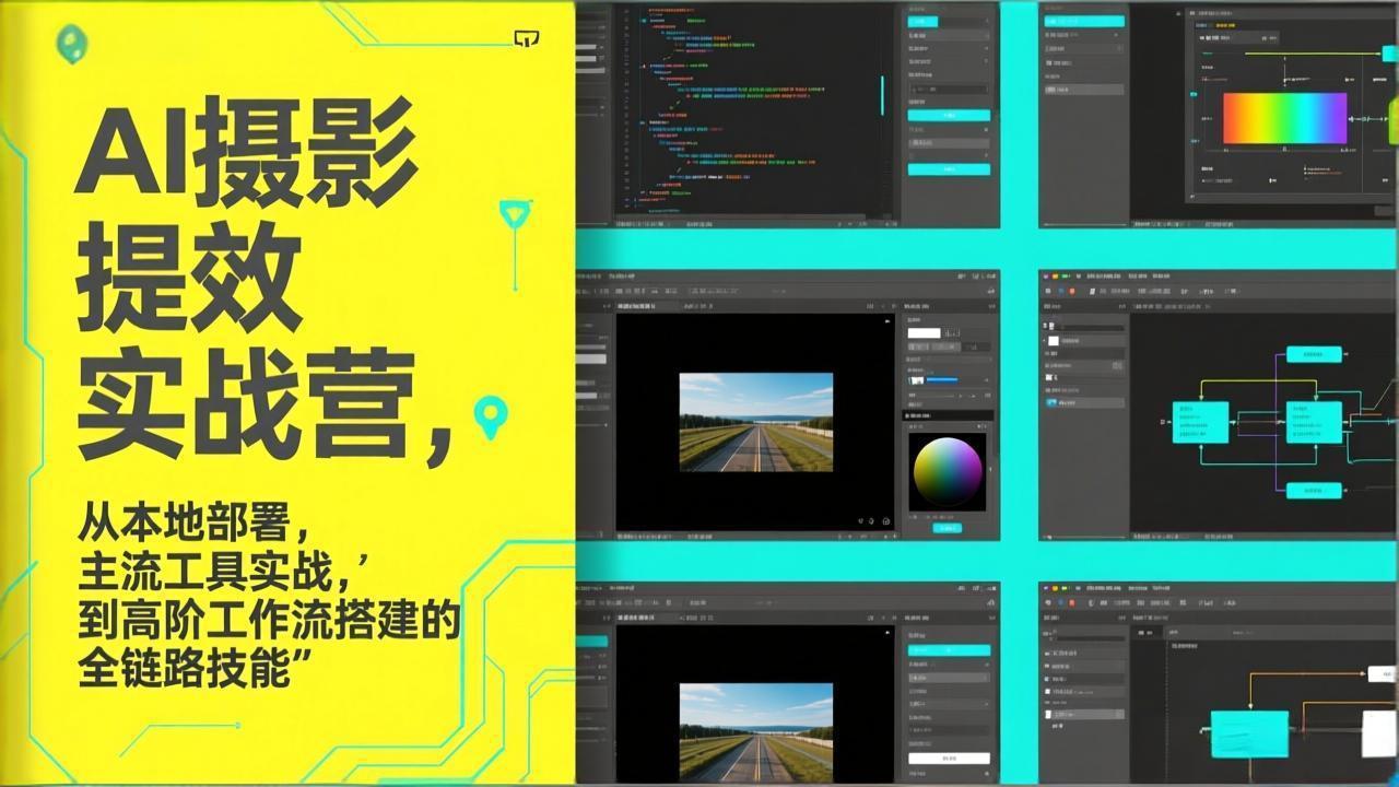 AI+摄影提效实战营，从本地部署，主流工具实战，到高阶工作流搭建的全链路技能-谷进海小站