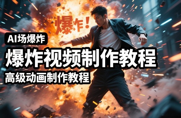 AI场景爆炸视频制作教程，利用人物实拍视频制作出高级的动画特效-谷进海小站