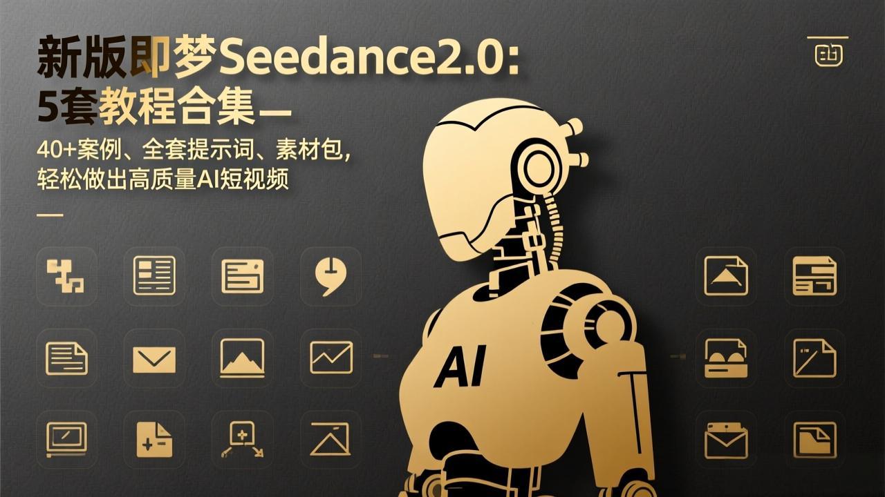 新版即梦Seedance2.0：5套教程合集，40+案例、全套提示词、素材包，轻松做出高质量AI短视频-谷进海小站