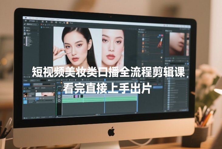 短视频美妆类口播全流程剪辑课，看完直接上手出片-谷进海小站