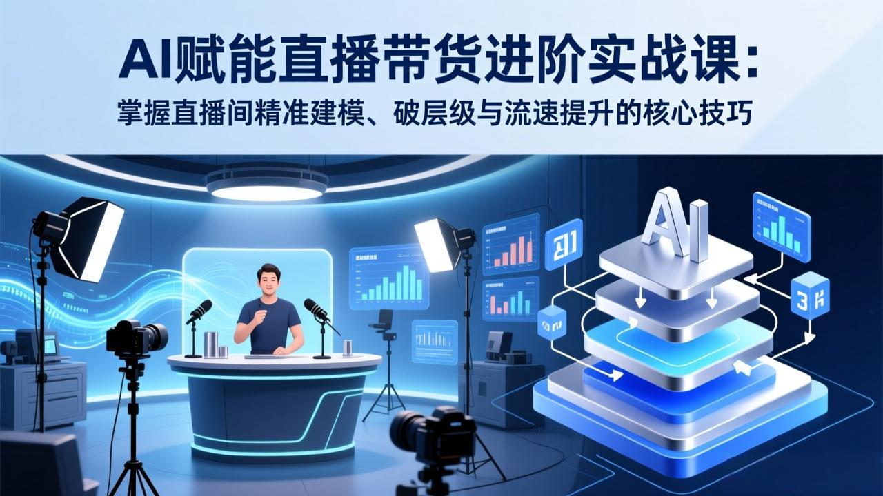 AI赋能直播带货进阶实战课：掌握直播间精准建模、破层级与流速提升的核心技巧-谷进海小站