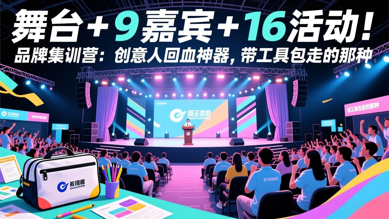 舞台 + 9 嘉宾 + 16 活动！品牌集训营：创意人回血神器，带工具包走的那种-谷进海小站