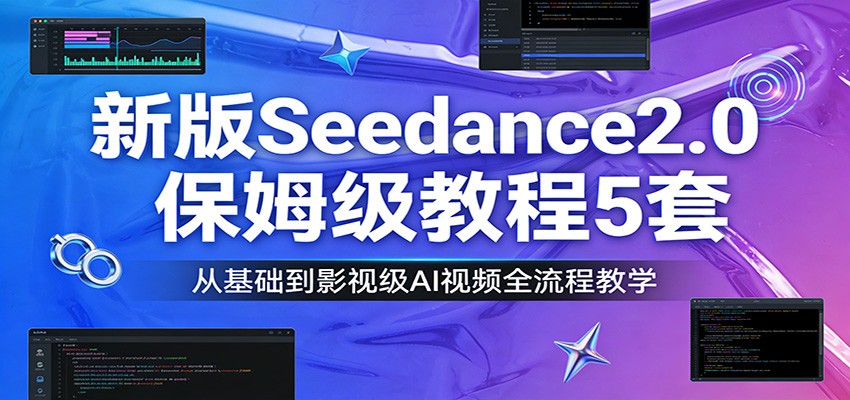 新版Seedance2.0保姆级教程5套：从基础到影视级AI视频全流程教学-谷进海小站