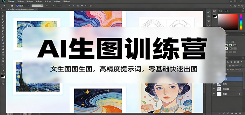 AI生图训练营：文生图图生图，高精度提示词，零基础快速出图-谷进海小站