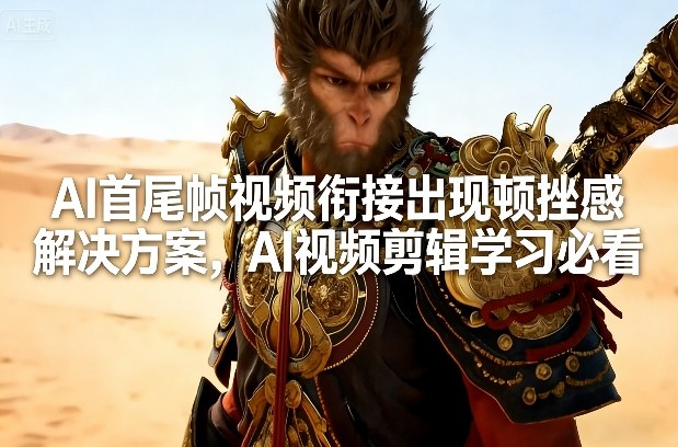 AI首尾帧视频衔接出现顿挫感解决方案，AI视频剪辑学习必看-谷进海小站