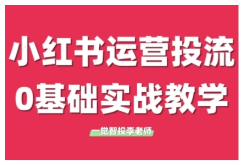 小红书运营投流，小红书广告投放从0到1的实战课，学完即可开始投放(更新26年)-谷进海小站