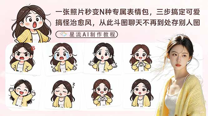 一张照片秒变N种专属表情包，三步搞定可爱搞怪治愈风，从此斗图聊天不再到处存别人图-谷进海小站