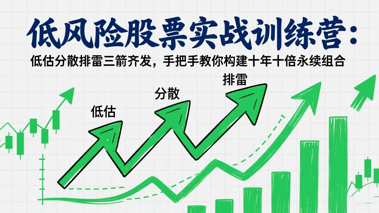 低风险股票实战训练营：低估分散排雷三箭齐发，手把手教你构建十年十倍永续组合-谷进海小站