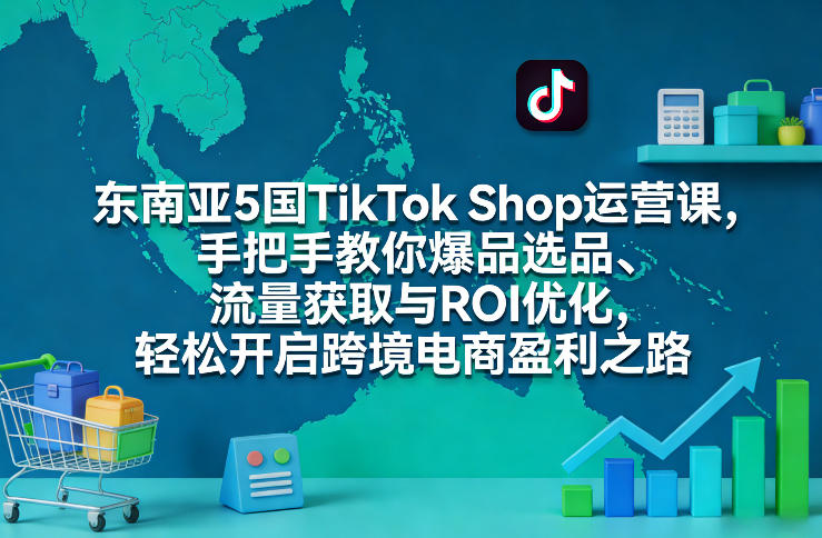 东南亚5国TikTok Shop运营课，手把手教你爆品选品、流量获取与ROI优化，轻松开启跨境电商盈利之路-谷进海小站